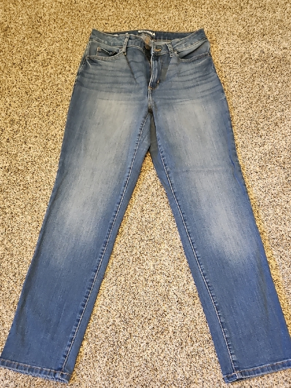 Sonoma Women's Straight-Leg Blue Jeans